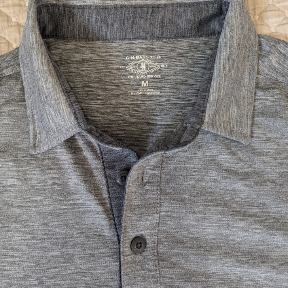 G.H. Bass & Co. Gray Polo Shirt Classic Style